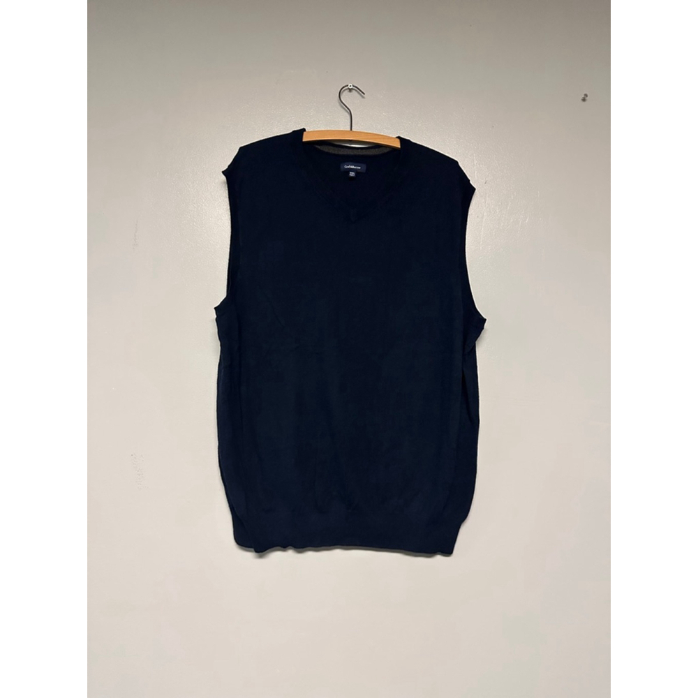 Men's Croft & Barrow V-Neck Sweater Vest XXL Navy Blue
